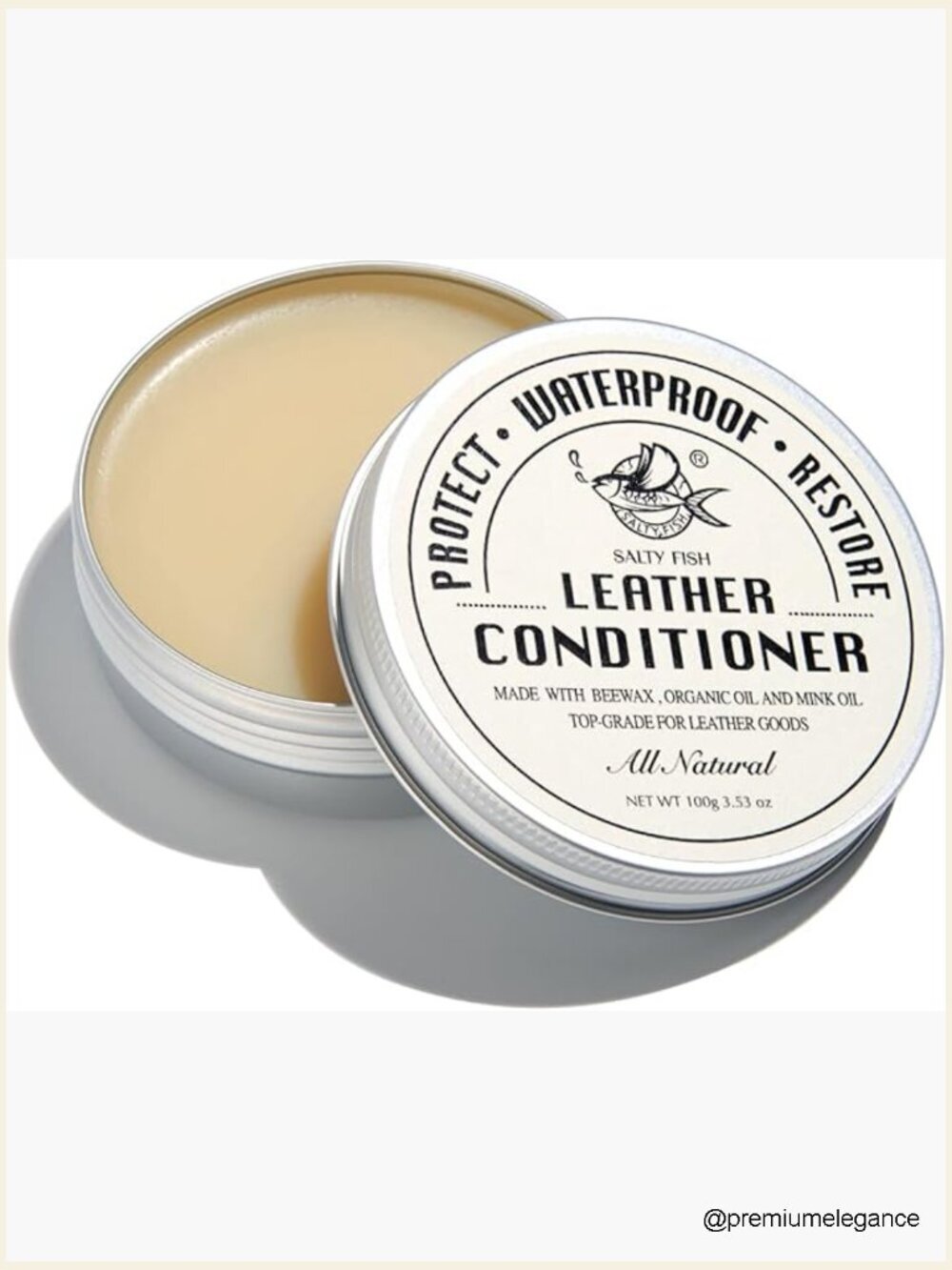 All-Natural Leather Conditioner Cleaner with Mink Oil Beeswax